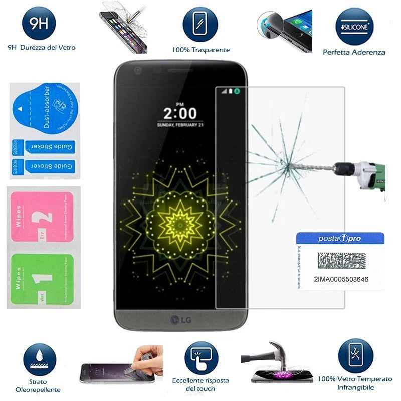 6x Pellicola per LG Optimus L9 2 Prottetiva Transparente