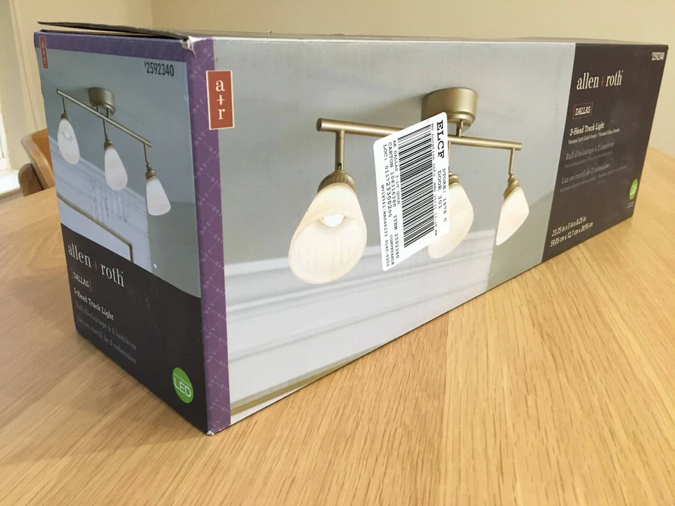 allen + roth Taralyn 3-Light 23.25-in New Soft Gold Dimmable LED Fixed Track Bar - Image 2 of 4