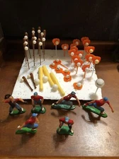 45 Pcs. Lot- Baseball Players Cake Decorations & Cupcake Picks: Bat,Mitt,Ball