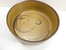 HAND PAINTED  AUSTRALIAN STUDIO POTTERY BOWL SIGNED TO BASE