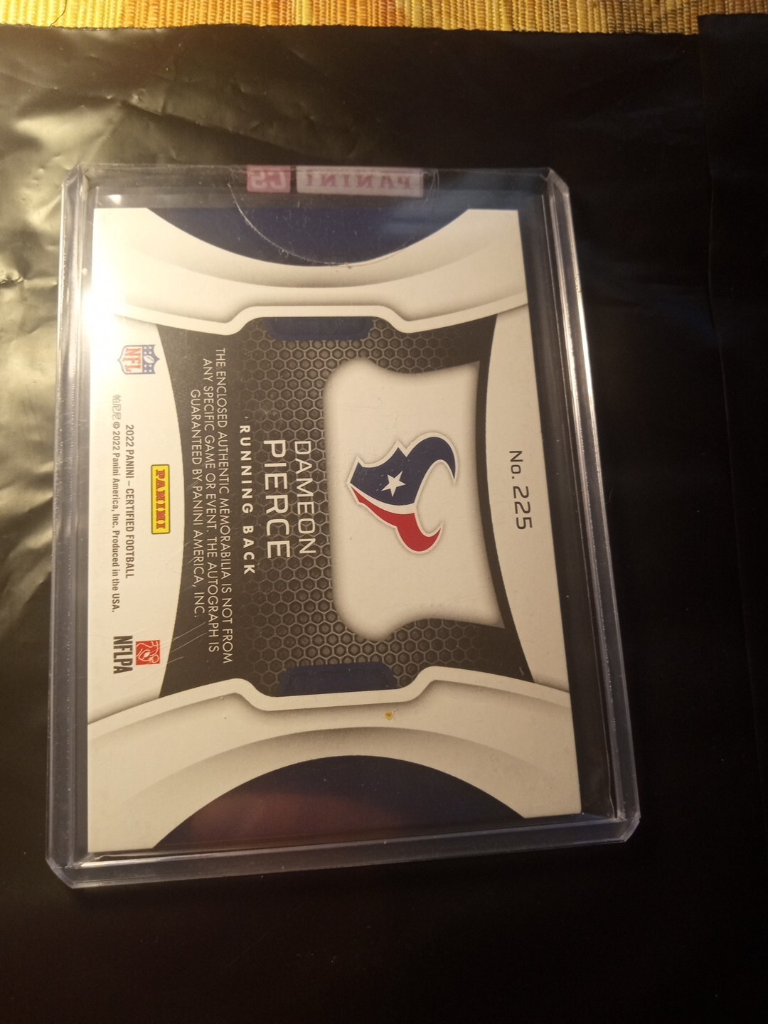 2022 Panini Certified Autograph Dameon Pierce #225 Rookie Auto Patch /99 🏈 view 8