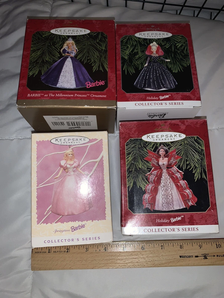 10 HALLMARK BARBIES KEEPSAKE ORNAMENTS