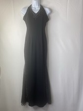 Vintage Dave & Johnny Womens  Little Black  Dress Size 5-6 Prom Slinky Holidays