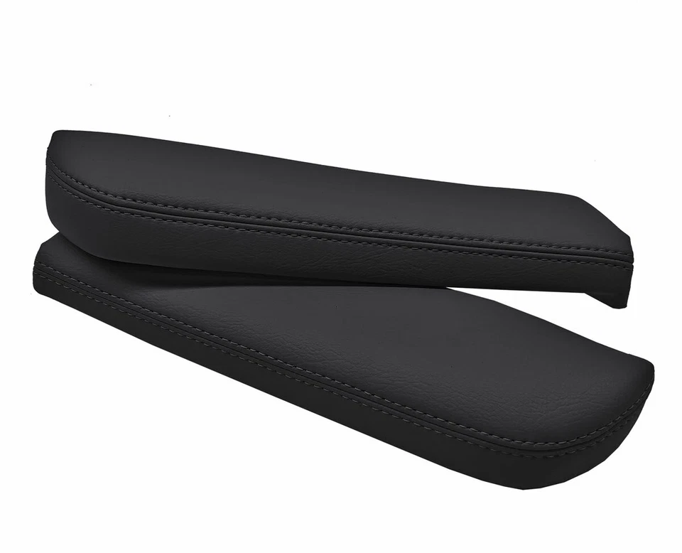 Cubierta del panel de la puerta del reposabrazos delantero de cuero PVC negro para Toyota 4Runner 2003-2009 Foto 2 de 4