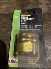 Nos Nelson Brass Double Female Connector Fitting 4907 Nos Nelson Brass Double Female Connector Fitting 4907