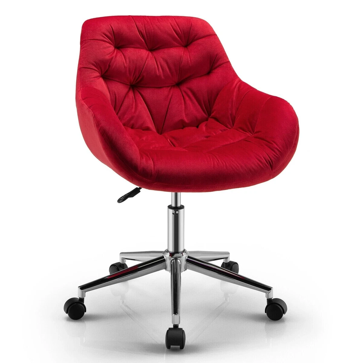 Velvet Leisure Arm Chair Adjustable Accent Office Swivel Task