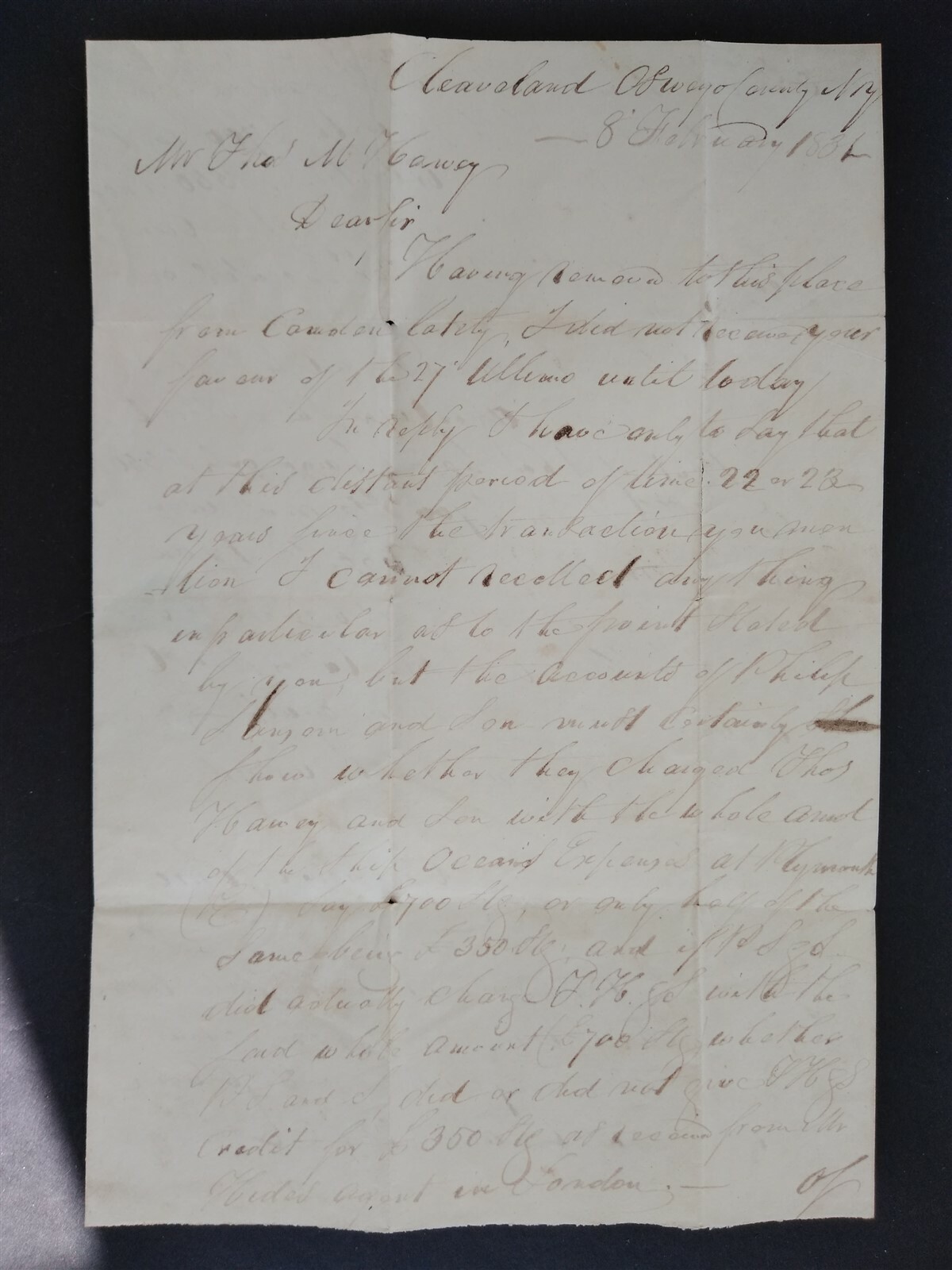 New York McConnellsville 1831 Stampless Cover, Ms, DPO Oneida Co eBay