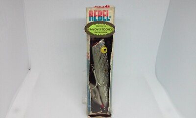 Vintage Rebel Popper WINDCHEATER SILVER 3 3/4'' Knocker Topwater Fishing Lure NOS