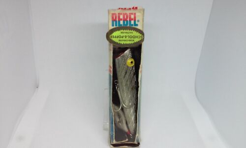 Vintage Rebel Popper WINDCHEATER SILVER 3 3/4" Knocker Topwater Fishing Lure NOS - Picture 1 of 8