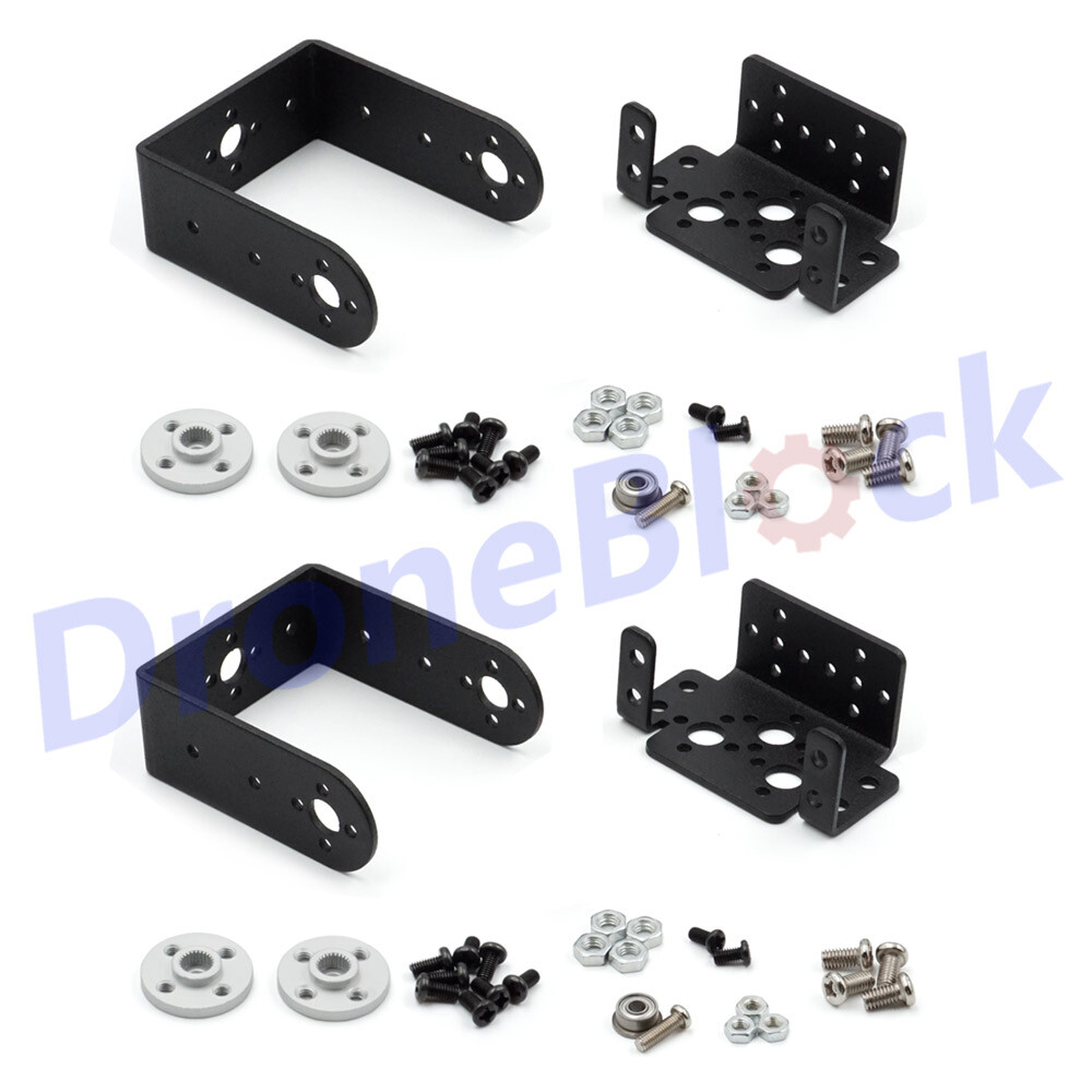 2 Sets Servo Bracket 2 DOF Short Pan Tilt Sensor Camera Mount Kit