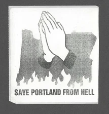 Sticker. Street art. Urban art. Save Portland From Hell. 4" x 4" Great Condition