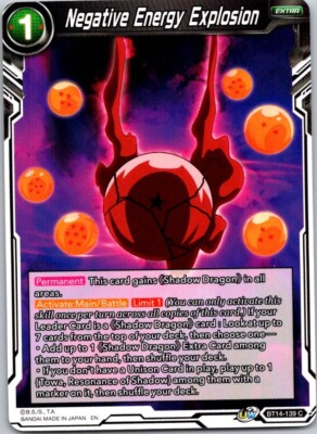 Dragonball Z Super Negative Energy Explosion BT14-139 TCG Free Shipping!