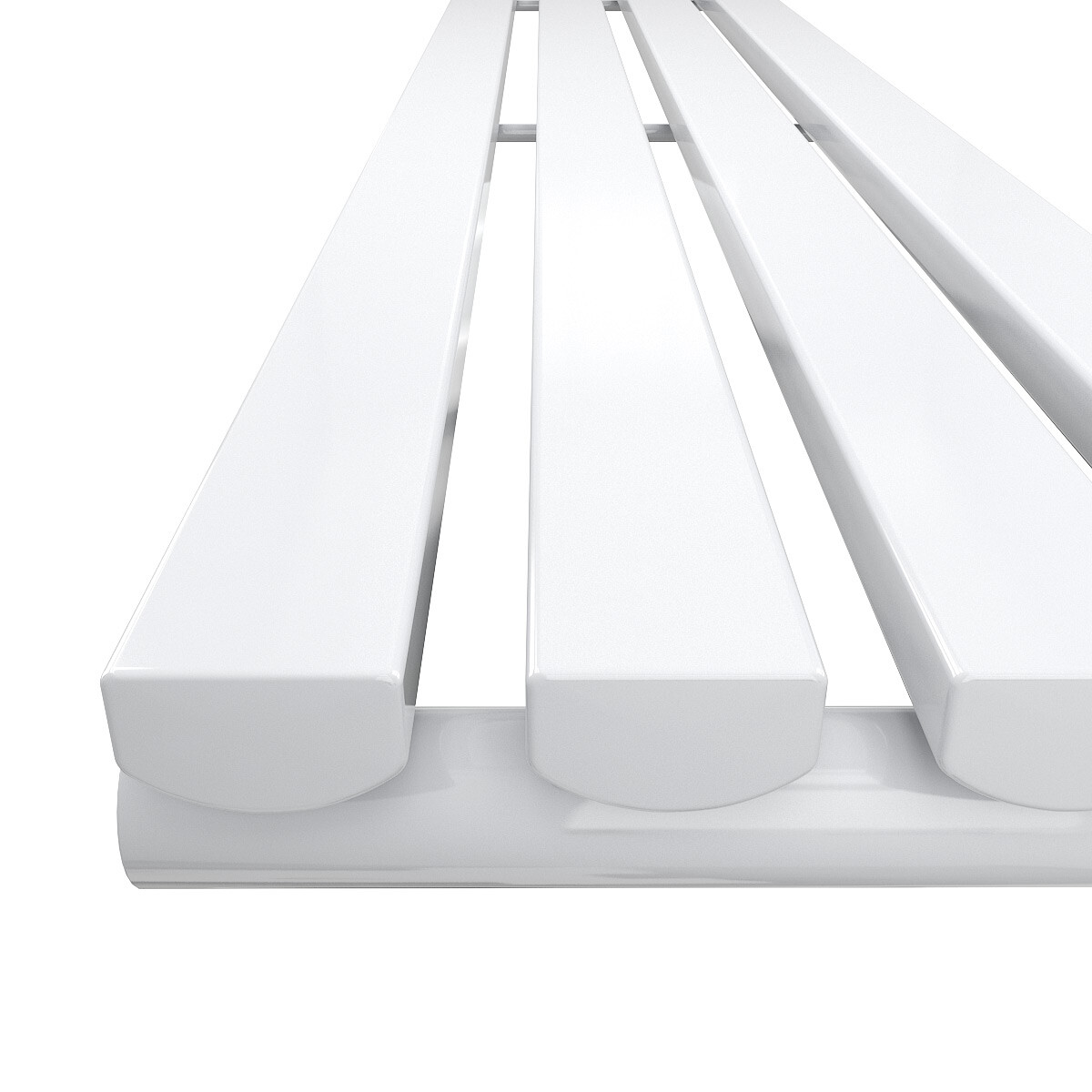 Vertical Column Designer Radiator Rectangle Flat Panel Single White 1800x270mm