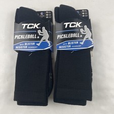 TCK Crew Pickleball Socks Lot Of 2 Blister Resister Technology M9-12 W11-13