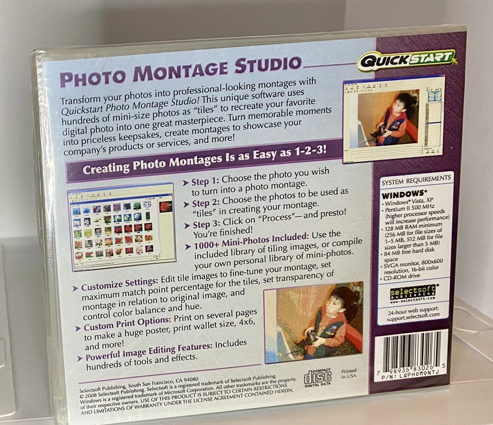 QuickStart Photo Montage Turn Your Photos into a Montage Masterpiece NEW - Image 2 of 2