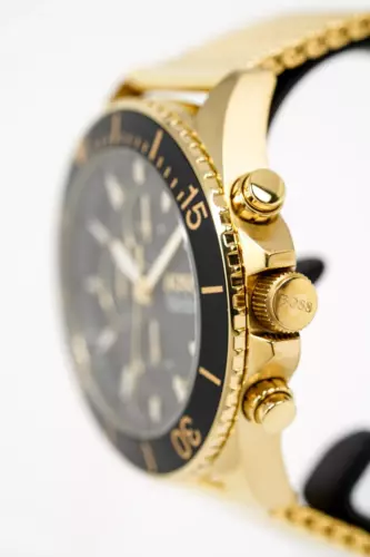 NEW GENUINE BOSS OCEAN EDISION HB 1513703 YELLOW GOLD MESH STRAP MENS WATCH - Picture 3 of 12