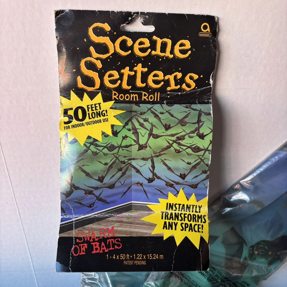 Swarm Of Bats Haunted Halloween Party Decoration Scene Setters Room Roll 50 ft - Image 2 of 4