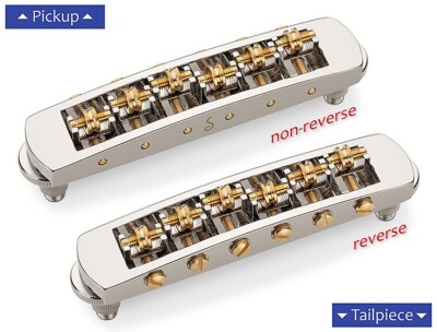 Schaller STM Tunamatic Roller Bridge reverse Nickel M5 (optional M8)
