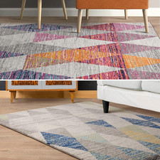 Muse Harlequin Rug for Living Room Bedroom Modern Soft Tufted Non Shedding