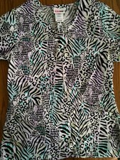 Scrubstar scrub top xs  EUC Leopard