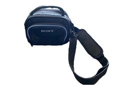 Sony Camera Case LCS-VA15 Black Fabric Long Strap Padded Pockets