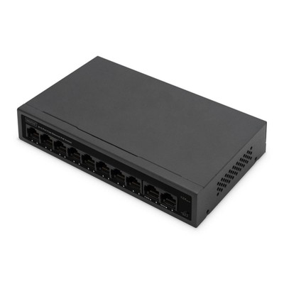 DIGITUS Switch 8+2Port 10/100 30W FE PoE Unmanaged schwa DN-95354 (4016032485919