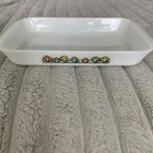 Vintage Anchor Hocking Fire-King 431 Summerfield Flowers Casserole Dish 2 Qt