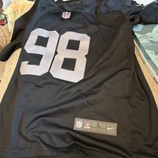 Nike Las Vegas Raiders Crosby #98 NFL Jersey Black Silver L Football