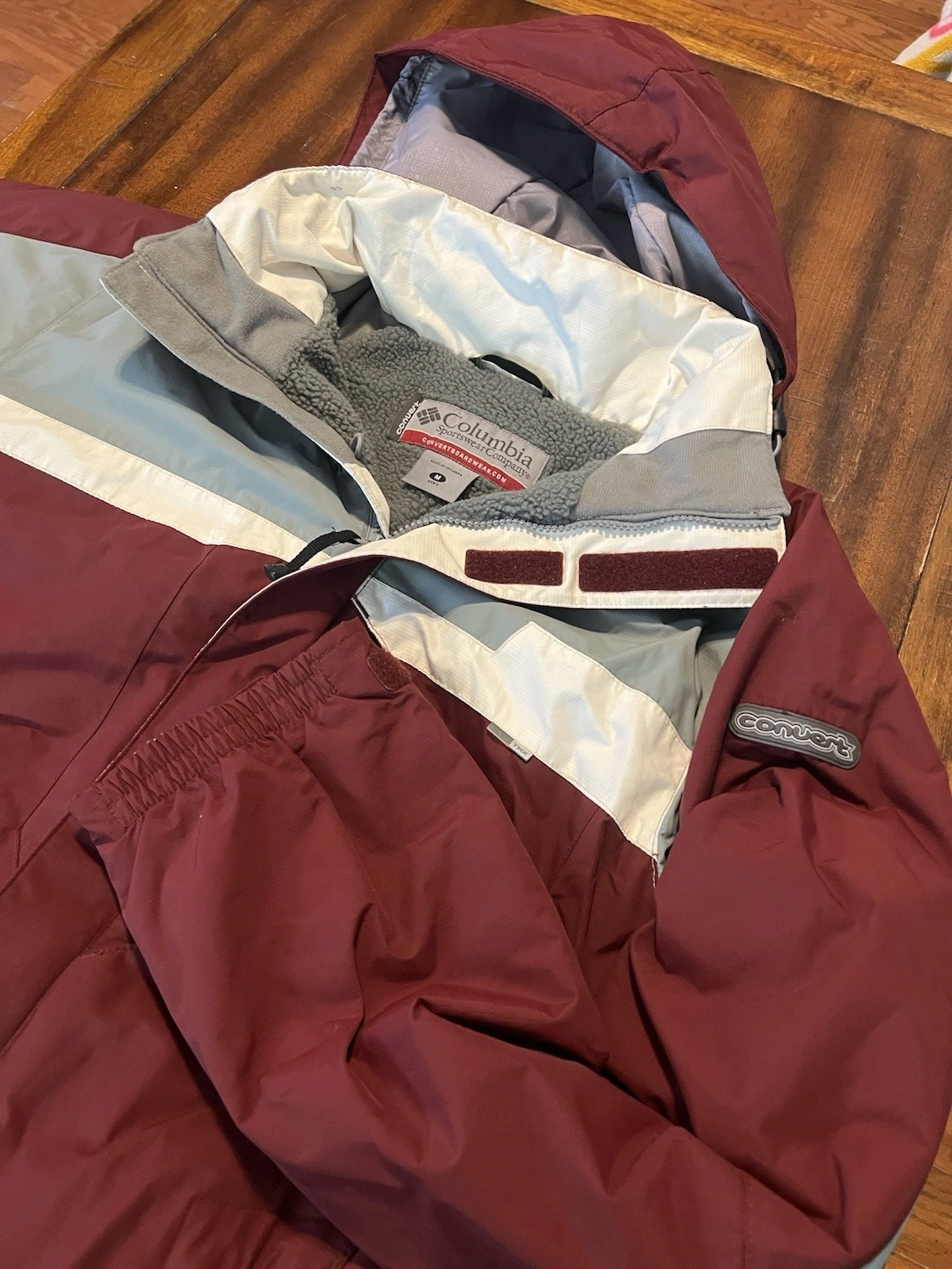 Columbia Men's Convert Base TRX Ski Winter Jacket /Waterproof Sherpa Lined Med