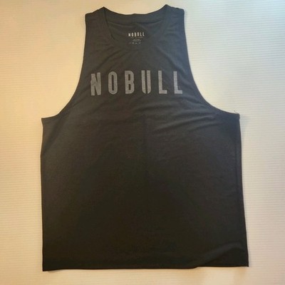 No Bull Tank Top Mens Medium Black  Athletic Gym Training Performance Stretch