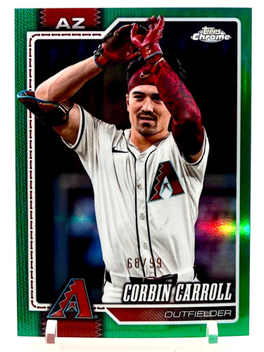 2026 Topps Chrome Corbin Carroll Green Refractor Image Variation /99 Diamondback