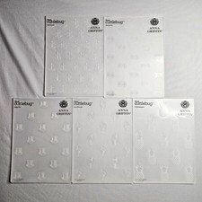 Anna Griffin 5x7 Embossing Folder Bundle 5 Pcs Anchor Hat Flamingo Tie Pineapple
