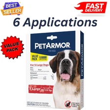 Dog Flea And Tick Treatment Control Medicine 6 Month For XL Dogs 89 - 132 Lbs...
