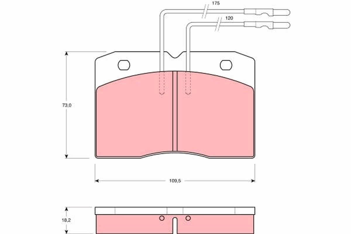 Für TRW GDB343 BRAKE PAD SET, DISC BRAKE