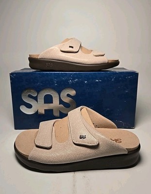 SAS Shoes Cozy Sandal Web Linen Women's Sz 7.5
