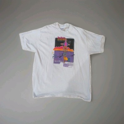 Jerzees Mens XL White T-Shirt New Mexico Special Olympics 1996 Torch Run Tee