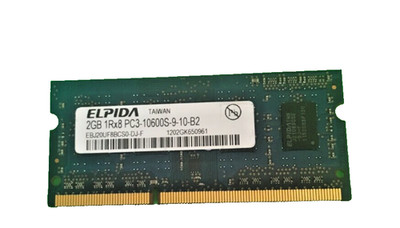 Elpida Laptop Memory 2GB 1RX8 PC3-10600S-9-10-B2 EBJ20UF8BCS0-DJ-F