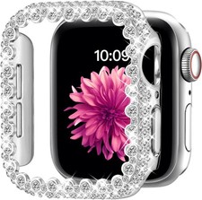 Diamond Protective Cover for 46mm Apple Watch Series 10/11, Bling Bumper Case