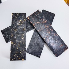 2 X Ébauche De Manche De Couteau En Résine Charbon Pour Tour 135X40X4mm