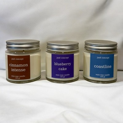 Secret Garden Set - natürliches Sojawachs Trio in Öko Gläsern, perfektes Geschenkset