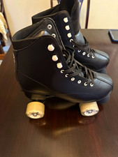 Roller Derby Quad Roller Skates, Black Boots with White Wheels