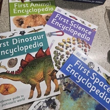 My First Encyclopedia Set of 4 - Animal Dinosaur Space Science Box Set DK NEW 