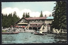 Ansichtskarte Großer Arbersee /Bayer. Wald, See mit Seehaus und Ruderern 1900 