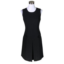 Calvin Klein sleeveless sheath dress with button accents