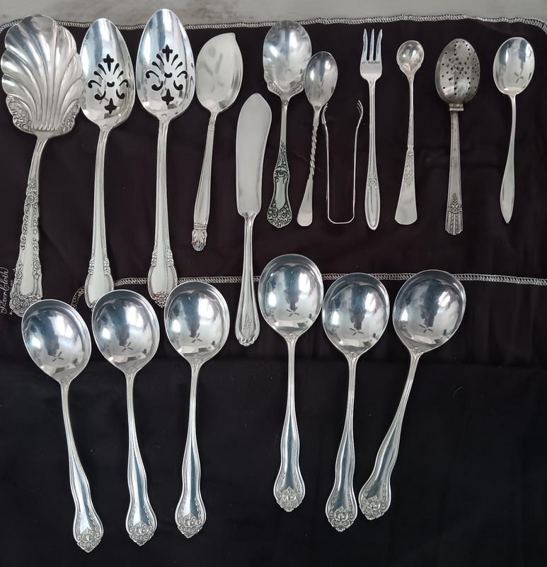 silver plated flatware mixed lot antique vintage