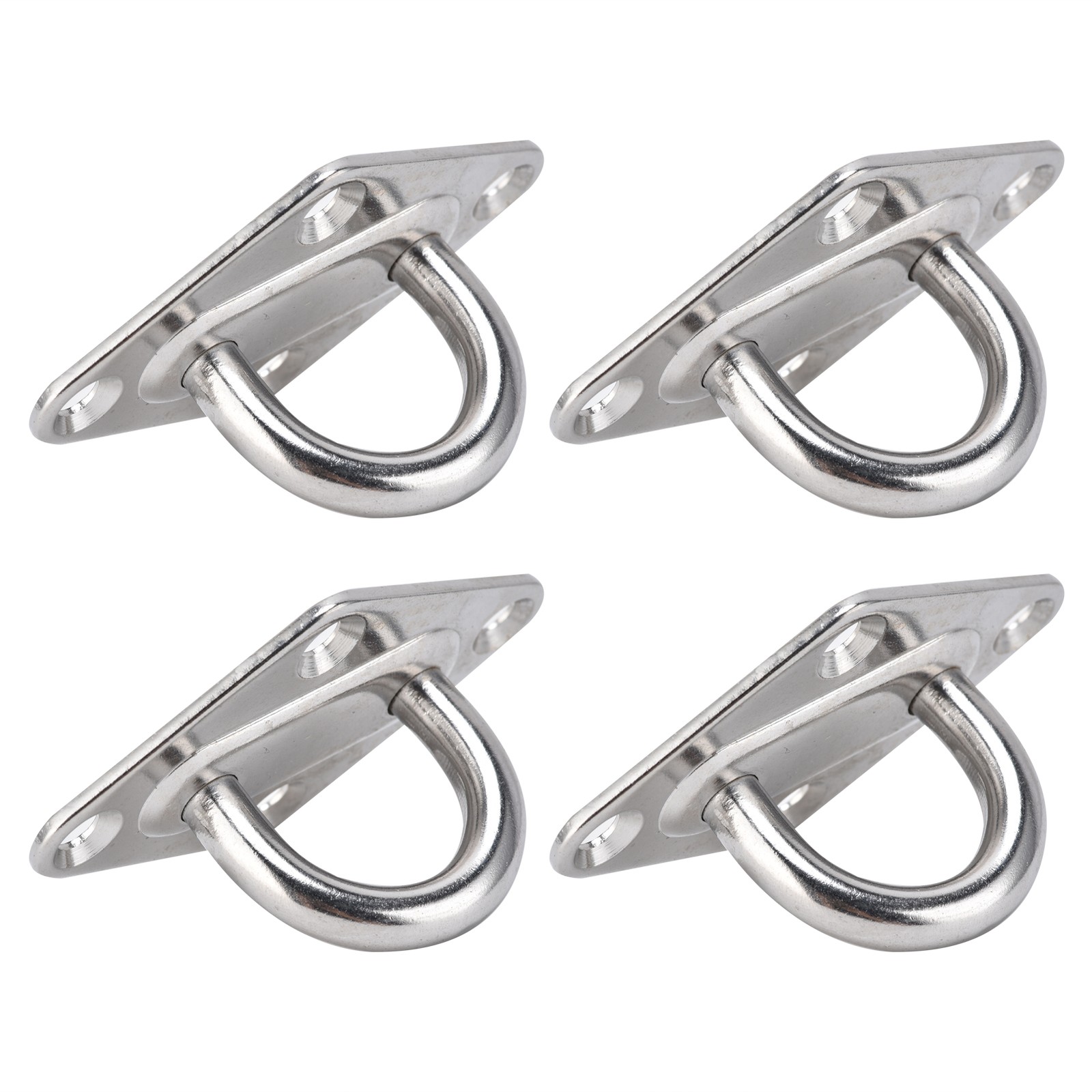4Pcs Heavy Duty Ceiling Pad Eye Rhombus Stainless Steel Wall Mount Hook Hammock❤