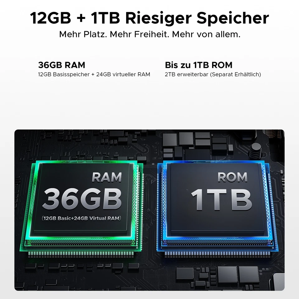 DOOGEE Blade20 Max Android 15 6,6" Outdoor Handy 36GB+1TB Smartphone 11800mAh AI - Bild 3 von 4