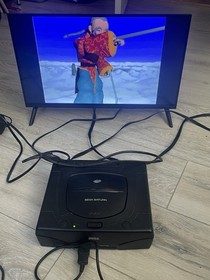 Sega Saturn Black Console Bundle MK-80000A w/ OEM Controller And Game