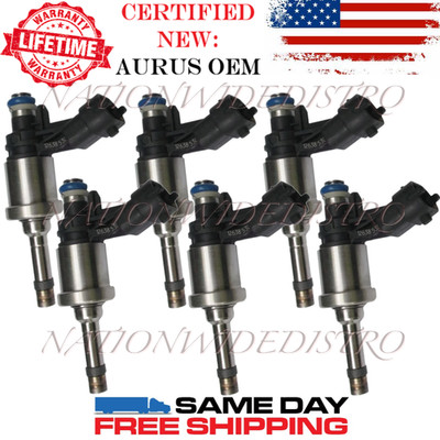 6x OEM NEW AURUS Fuel Injectors for 2009 2010 2011 GMC Acadia 3.6L V6 12638530
