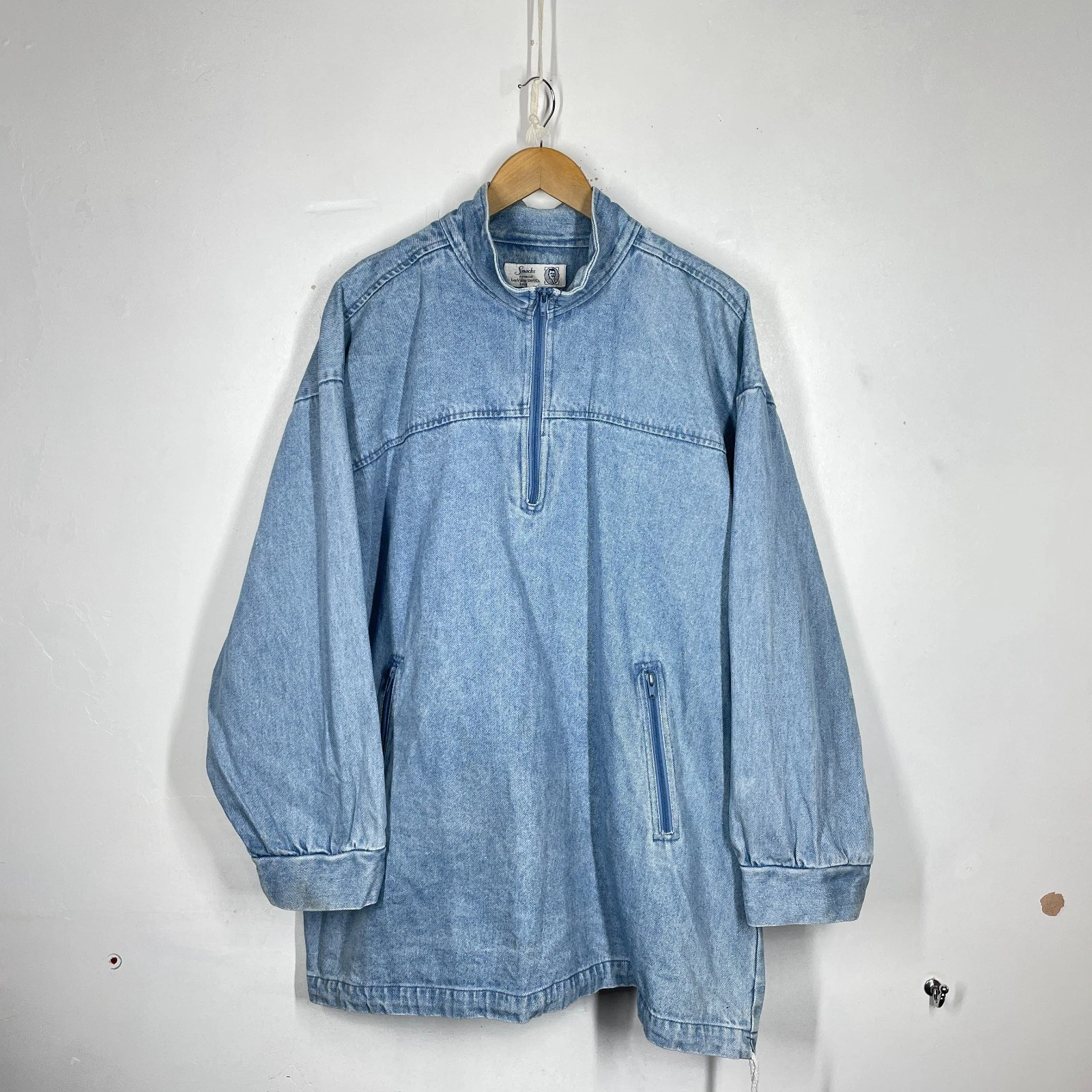 Lee Valley Ireland Denim Smock Mens XL Blue Fisherman Painter Artist Chore